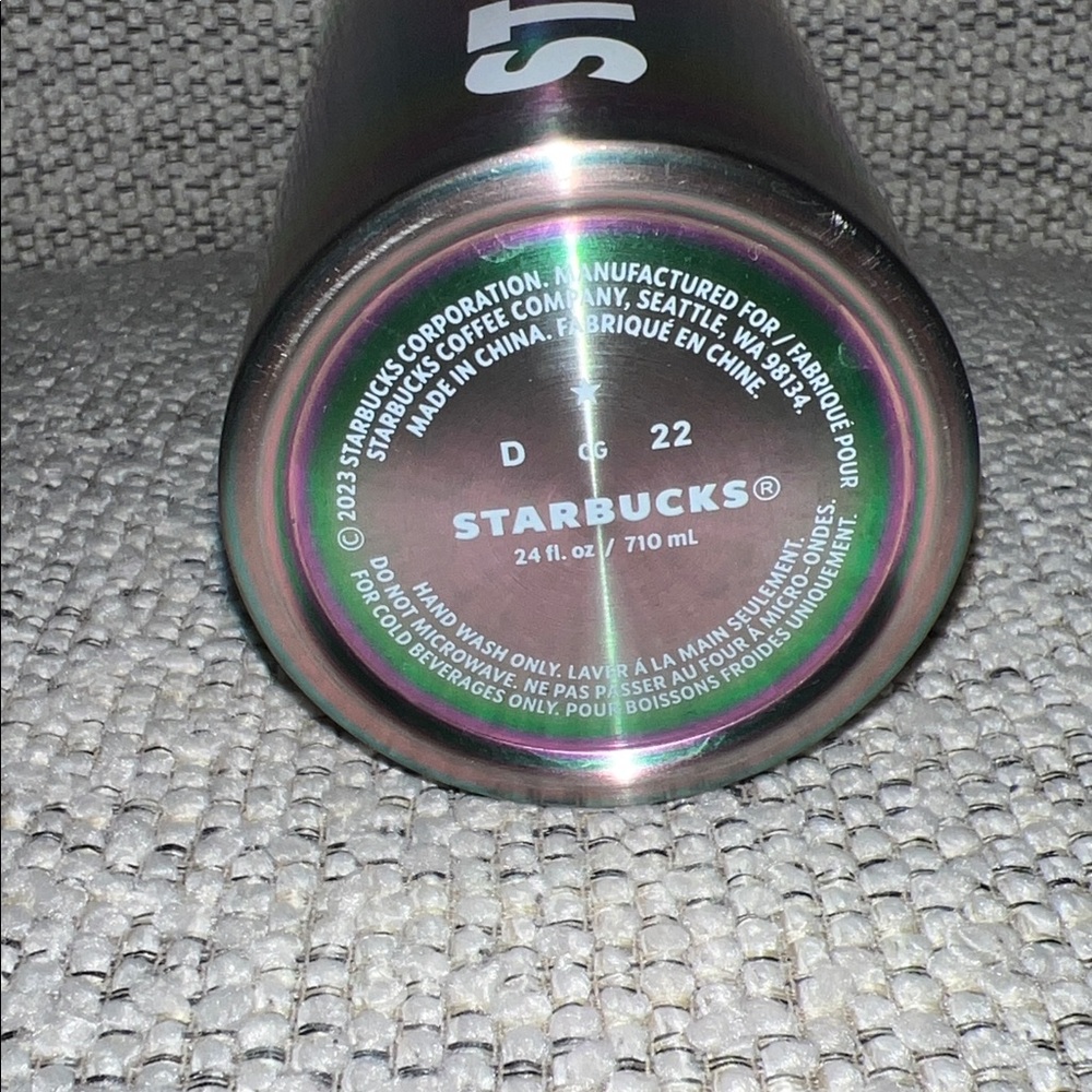 Starbucks Stainless Steel Cold Cup Venti Limited Edition 2023, Rainbow Oil Slick - Picture 5 of 6